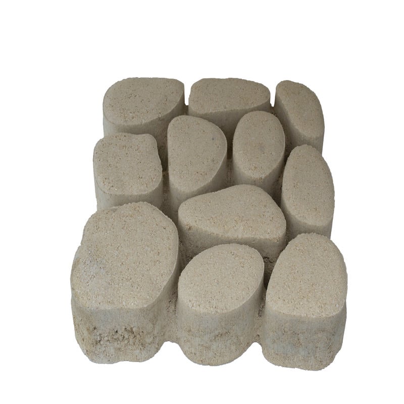 Yürüyüş Yolu Taşı 400X400X80 Krem