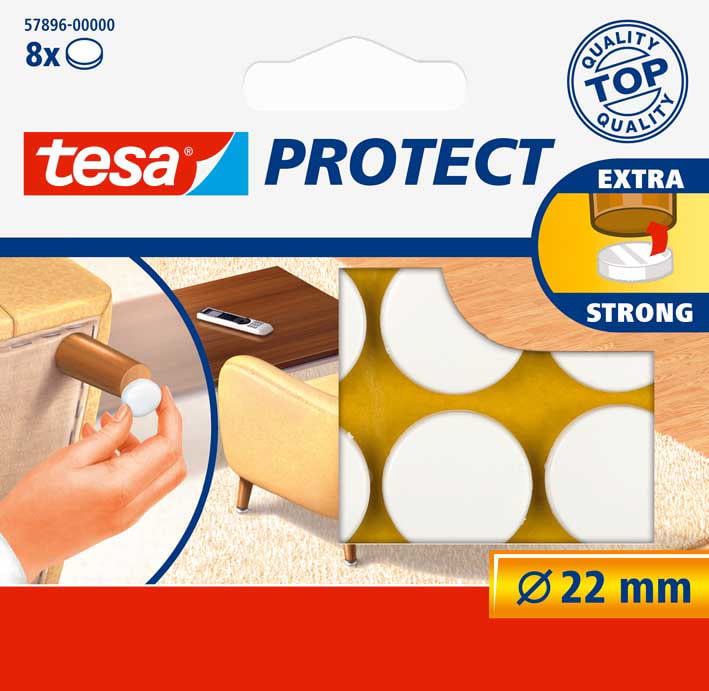 Tesa 12'li Keçe Pedi 22Mm Beyaz