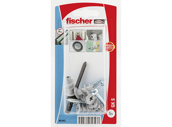 Fischer 84343 Vida Dübeli Vida ve Dübel Seti 2.2 Cm 5 Adet