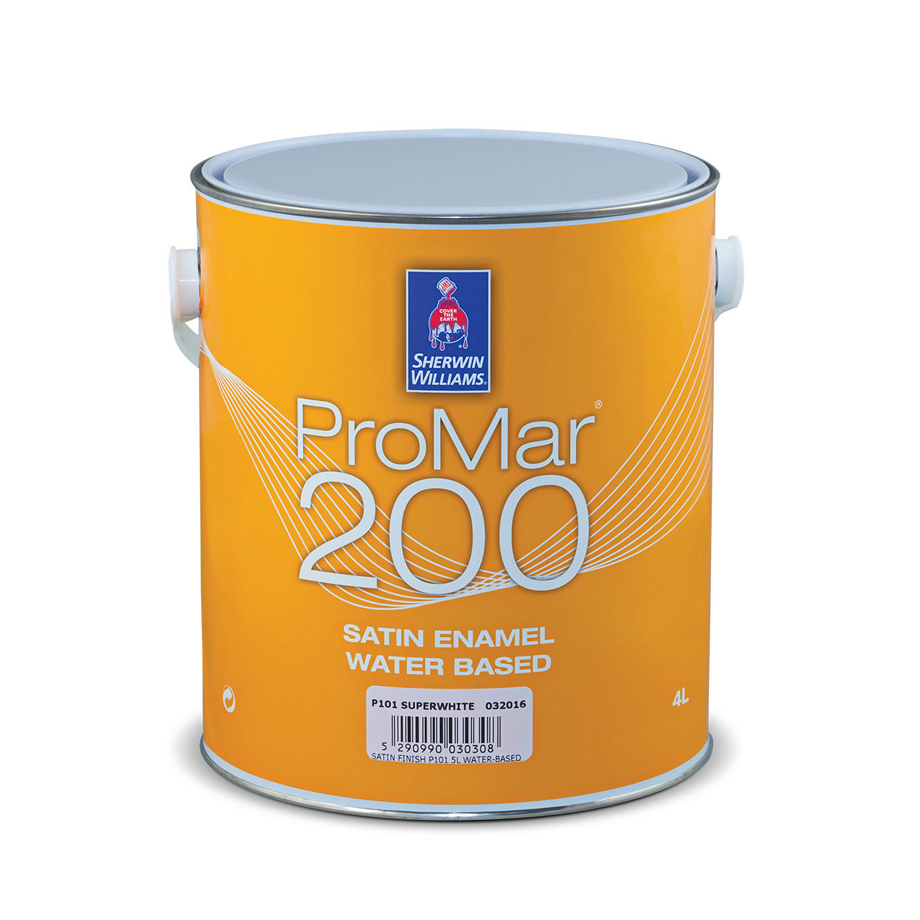 Sherwin-Williams® Promar® 200 Satin Emaye Koyu Baz 4L (Su Bazlı)