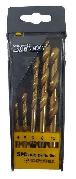 Crownman 5'li Set HSS Matkap Uçları