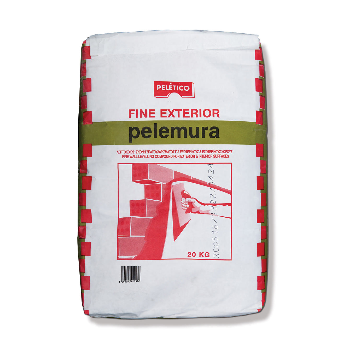 Pelemura® Dış Cephe İnce Desenli Macun Tozu 20Kg