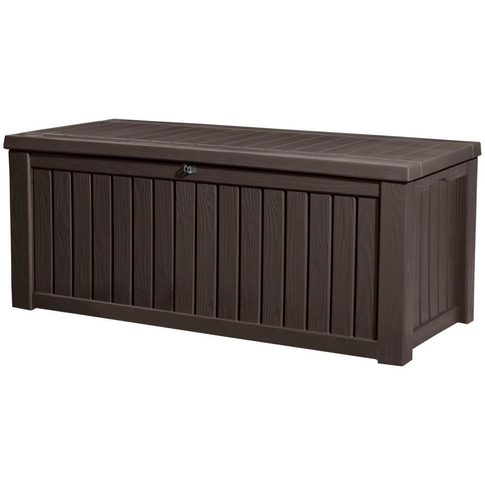 Keter Rockwood Koltuk Minderi Saklama Kutusu 155X72.4X64.4Cm 570L Kahverengi