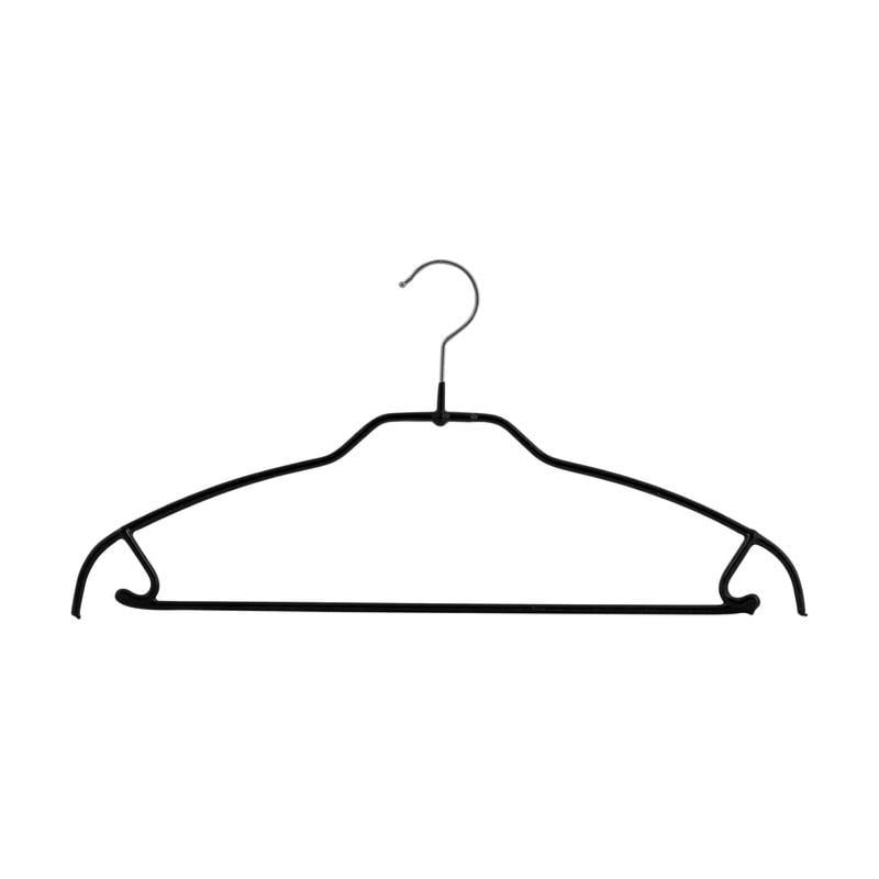 Mawa Clothes Hanger Silhouette Çubuklu Siyah 2'li