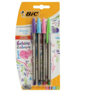 Bic Cristal Fun Toplu Tükenmez Kalem Geniş 1.6Mm 4Adet - Çeşitli Renkler