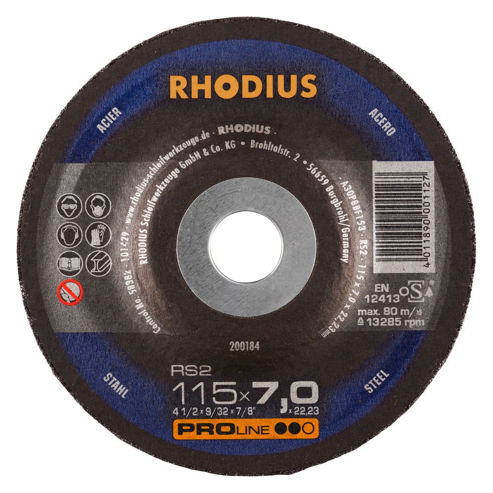 Rhodius Taşlama Diski Rs2 115X7Mm R.Metal