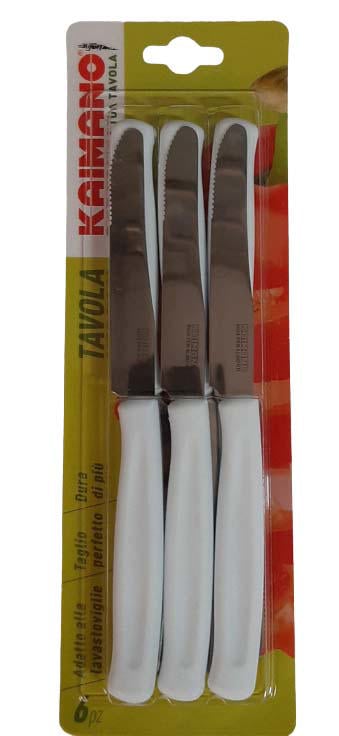 Kaimano Knives Mutfak İçin 6'lı Bıçak Seti Beyaz