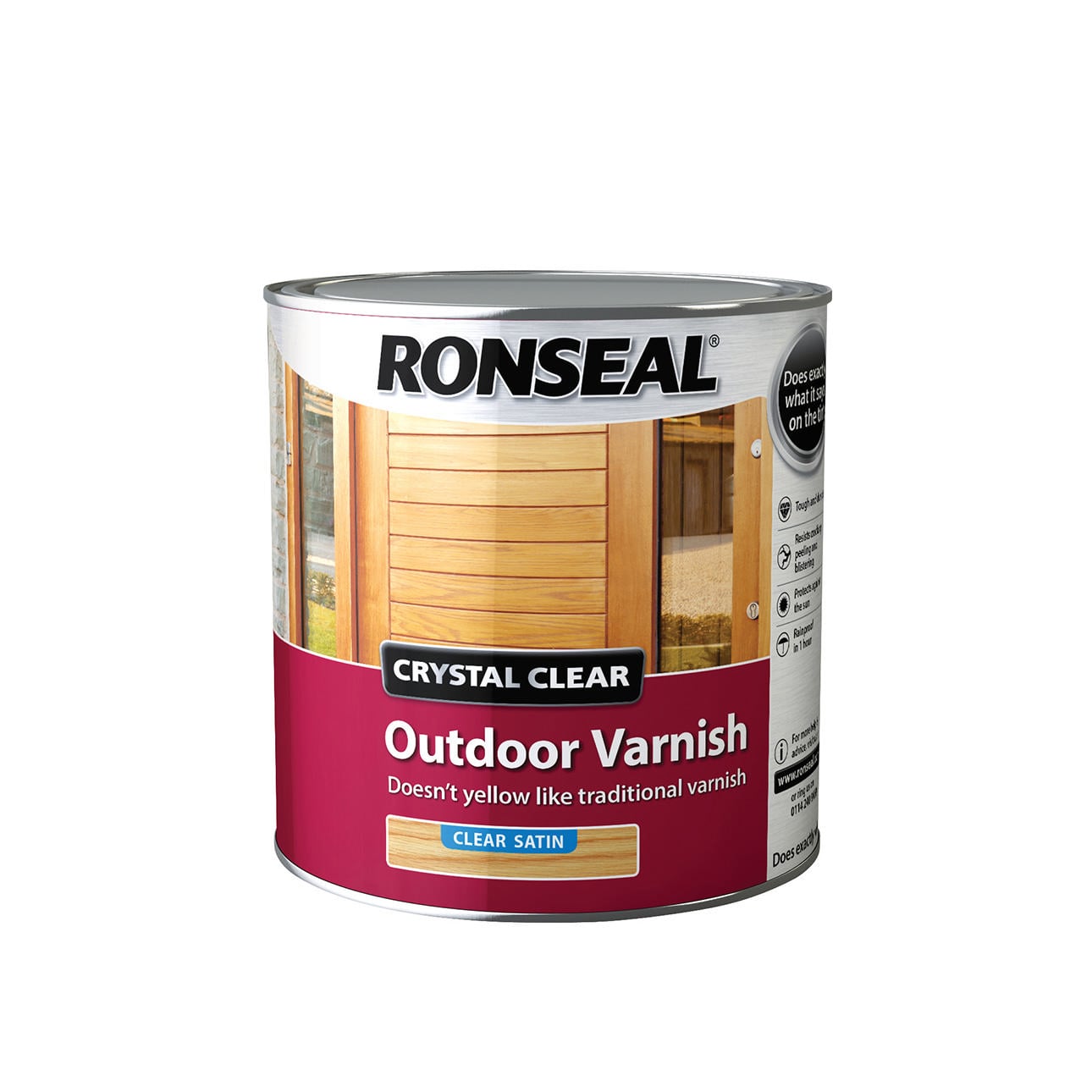 Ronseal® Crystal Clear Outdoor Varnish - Mat 0.75L