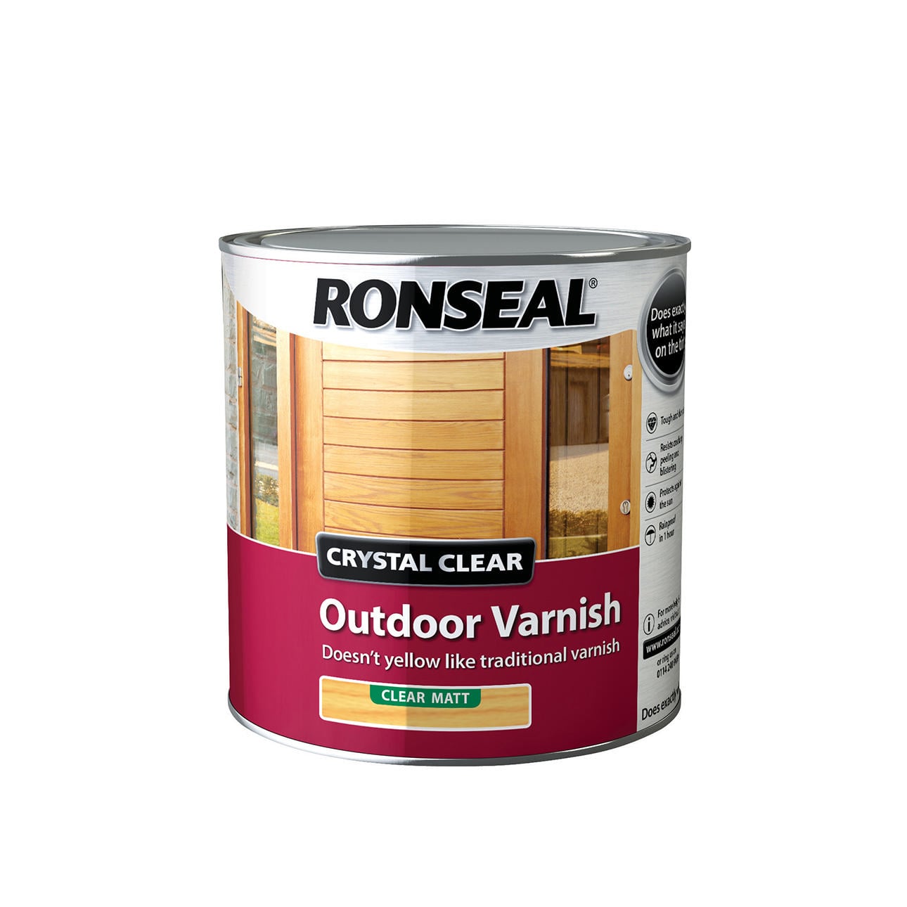 Ronseal® Crystal Clear Outdoor Varnish - Mat 2.5L