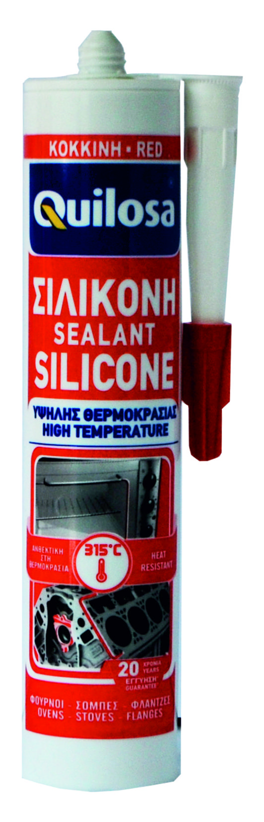 Quilosa Sealant Silicone Hi Temperature Red 280Ml
