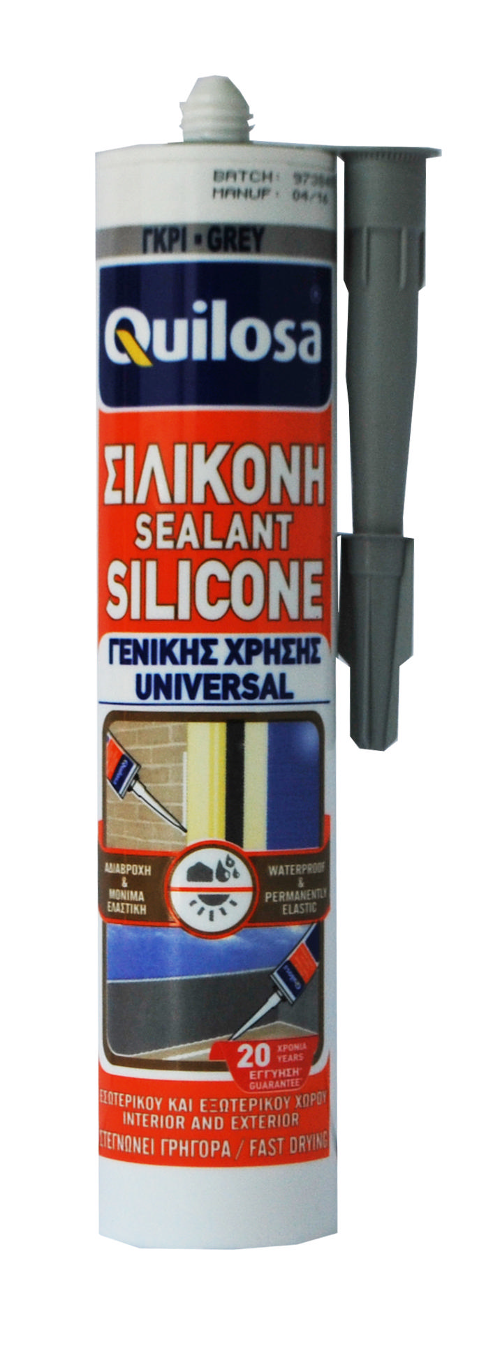 Quilosa Evrensel Silikon Dolgu Macunu Gri 280Ml
