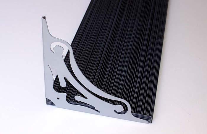 Braketli Raf Seti Angel Şerit Siyah 60Cm X 24Cm