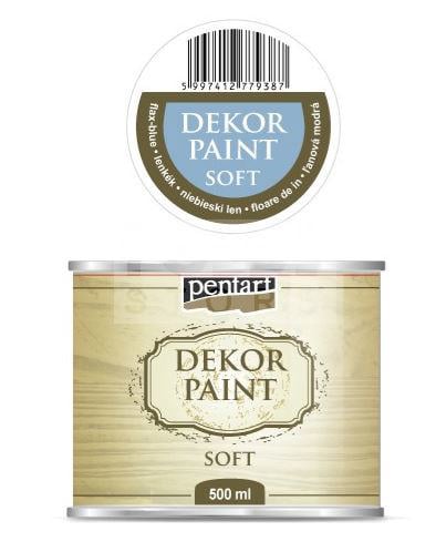 Pentart Dekor Paint Soft 500Ml Flax Blue