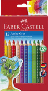 Faber Castell 110912 Jumbo Grip Renkli Kalemler & Kalemtraş 12 Parça
