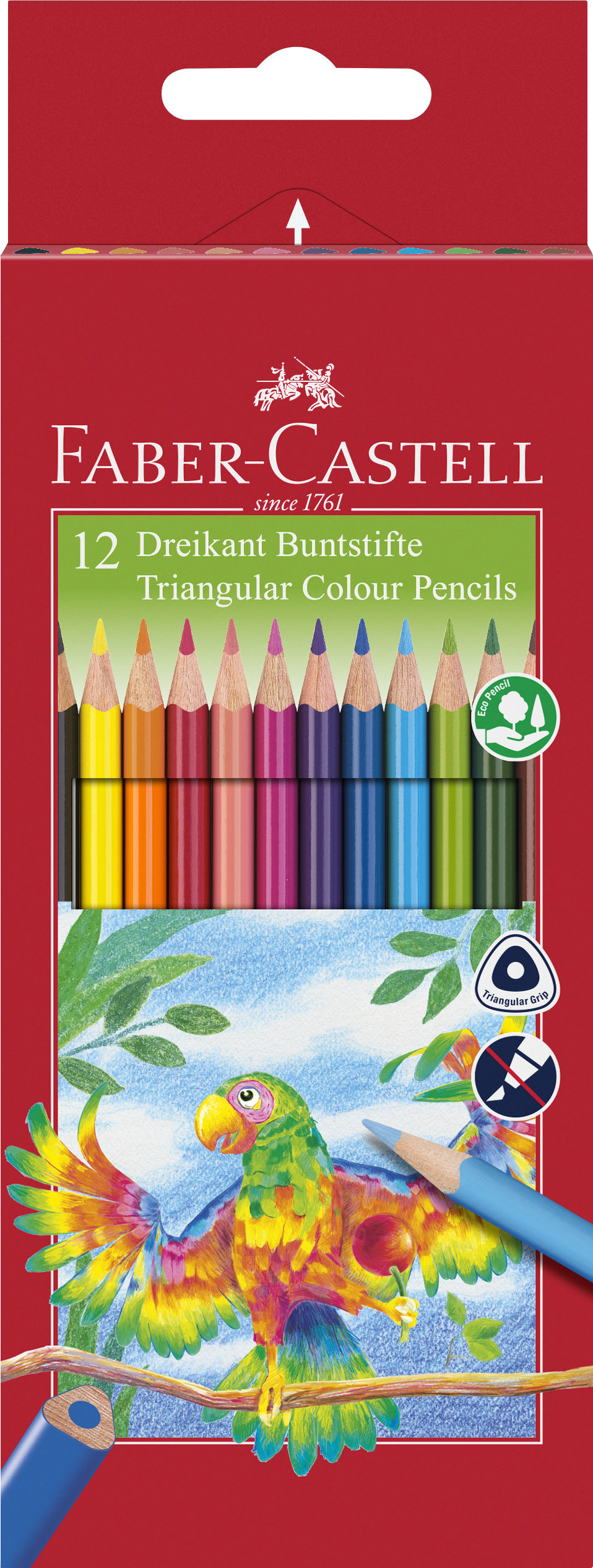 Faber Castell 116512 Üçgen Karton Kutu Karışık Renkler 12'li
