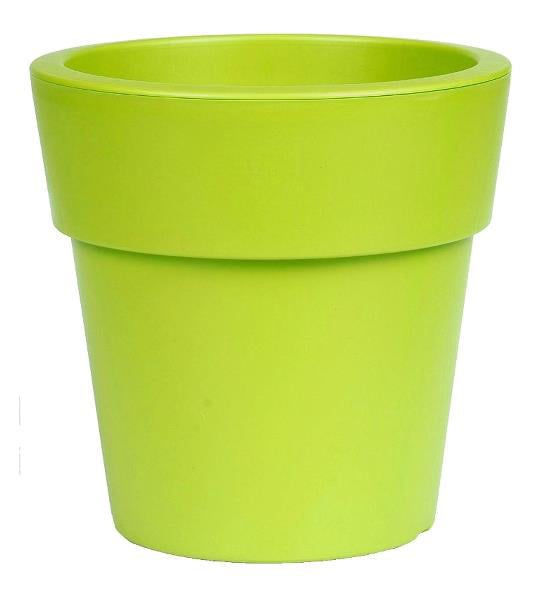 Viomes Linea Yuvarlak Alçak Saksı 30X28,5Cm 13Ltr Yeşil