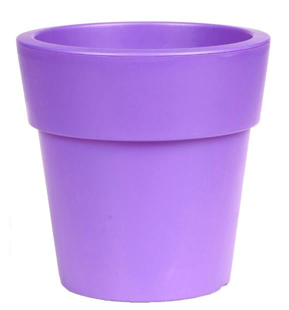 Viomes Linea Yuvarlak Alçak Saksı 35X33Cm 20Ltr Mor