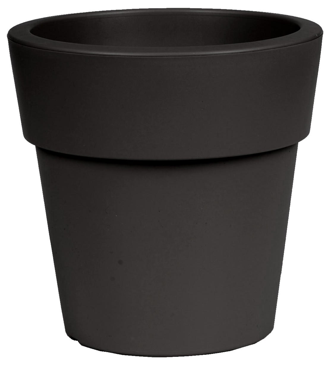 Viomes Linea Yuvarlak Alçak Saksı 55X50Cm 78Ltr Antrasit