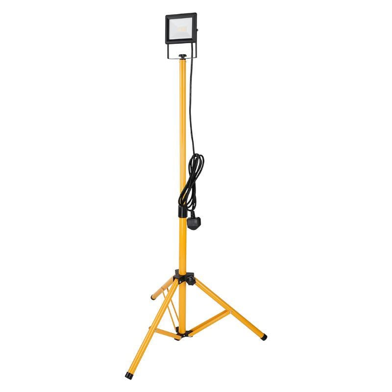 Tech Light Led 20W Taşınabilir Floodlight Ayaklı Alü Sarı+Siyah 2200Lm 6500K Ip65 H1670Xw870Mm