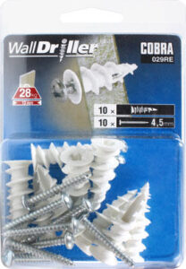 Cobra 029Re Duvar Vida Nylon 4.5Mm Beyaz #8L (+ Vidalar) 10Adet