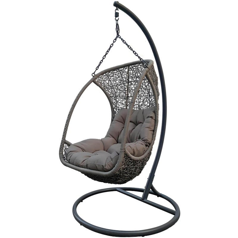 Soutdoor Yumurta Asma Sandalye 78Χ70Χ120Cm Gri