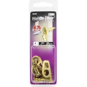 Cobra 2620F Walldriller Zinc Resim Askısı Küçük Pirinç 27Mm 4Pcs