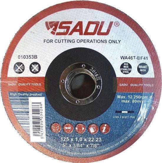 Sadu Inox Kesme Diski 125X1.0Mm