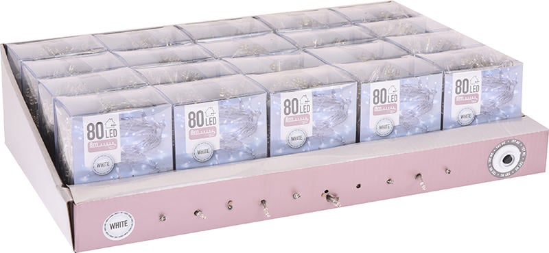 Led Işıklar 80'li Pilli - Beyaz