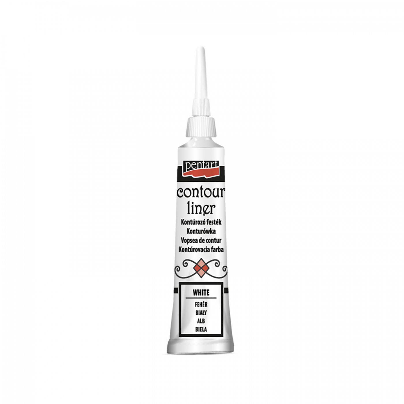Pentart Contour Liner 20Ml Beyaz