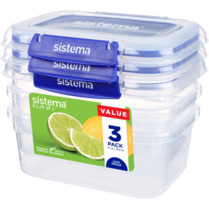 Sistema Klip It Plus 1L Dikdörtgen 3'lü Paket
