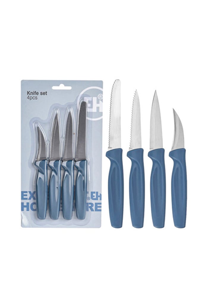 Excellent Houseware Bıçak 3 Farklı Renk Seti 4'lü Paket