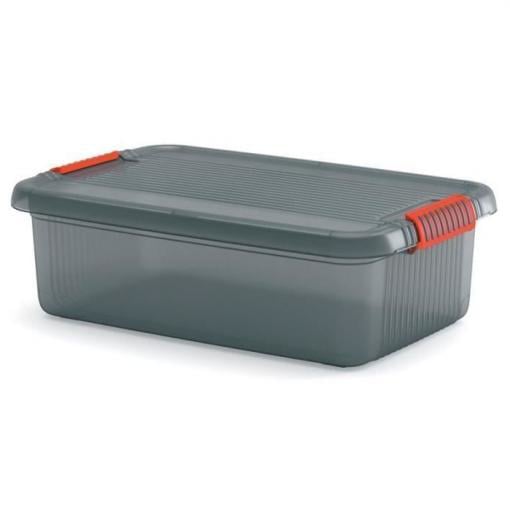 Kis K-Latch Kutu Orta Boy 28L - Gri/Turuncu
