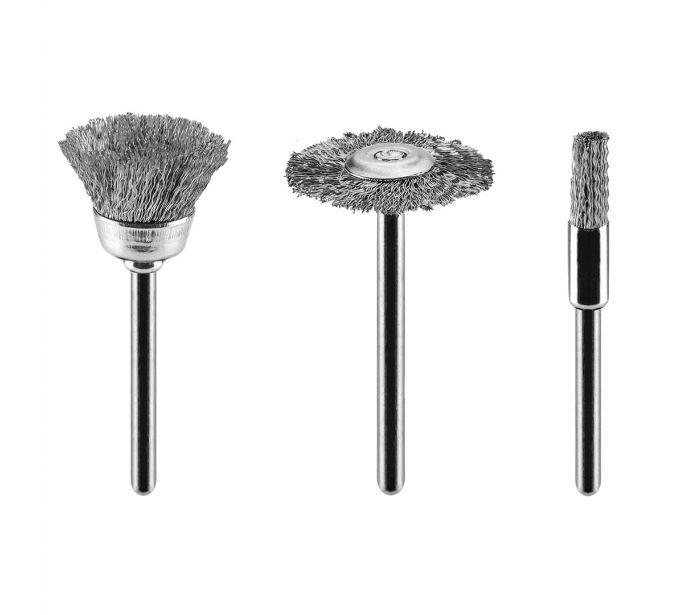 Graphite 3 Parçalı Mini Çelik Tel Fırça Seti