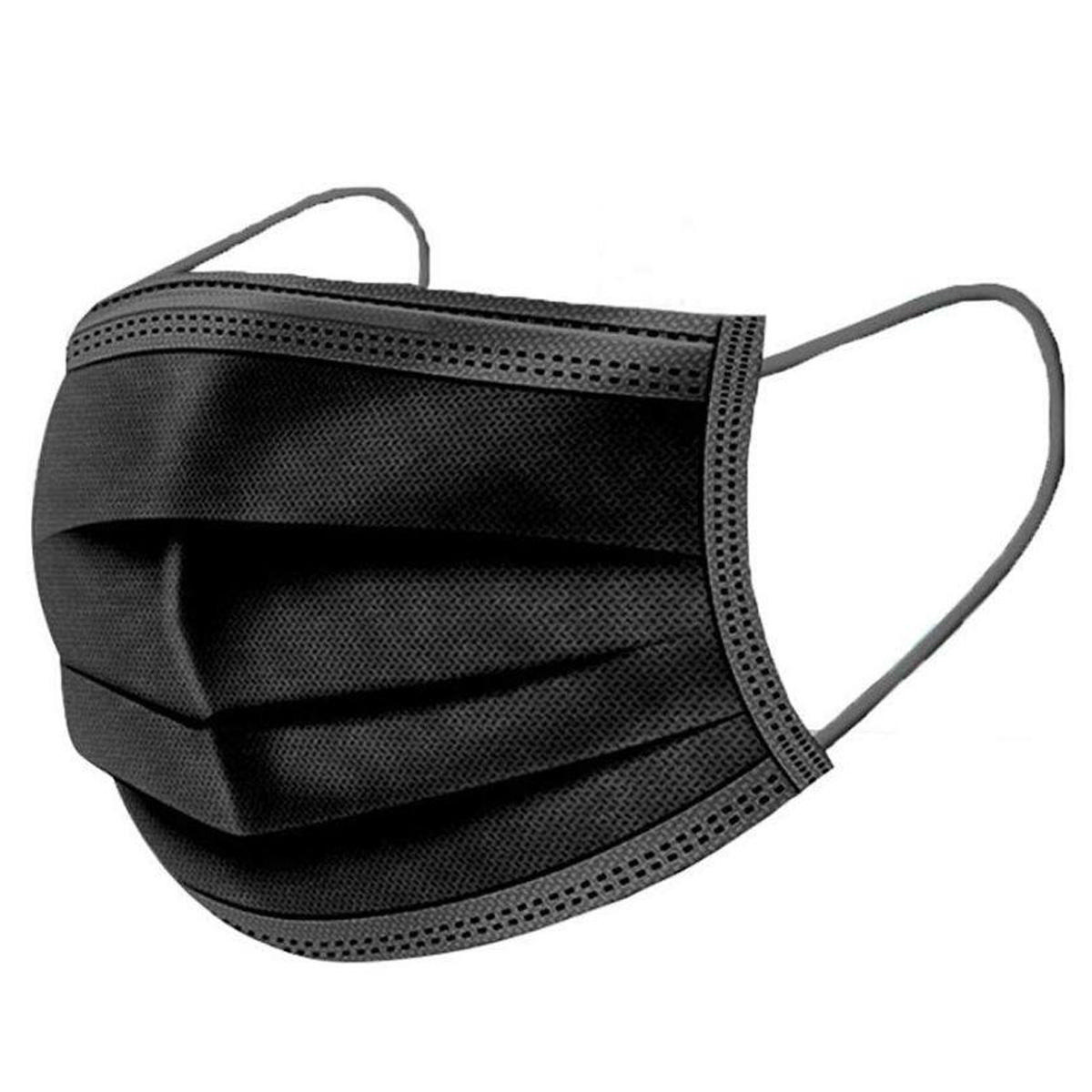 3 Katlı Koruyucu Maske Siyah 10'lu Paket