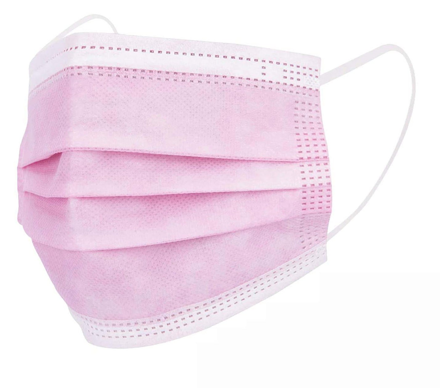 3 Katmanlı Koruyucu Maske Pembe 10'lu