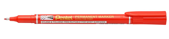 Pentel Kalıcı Marker Ekstra İnce Uç Kırmızı