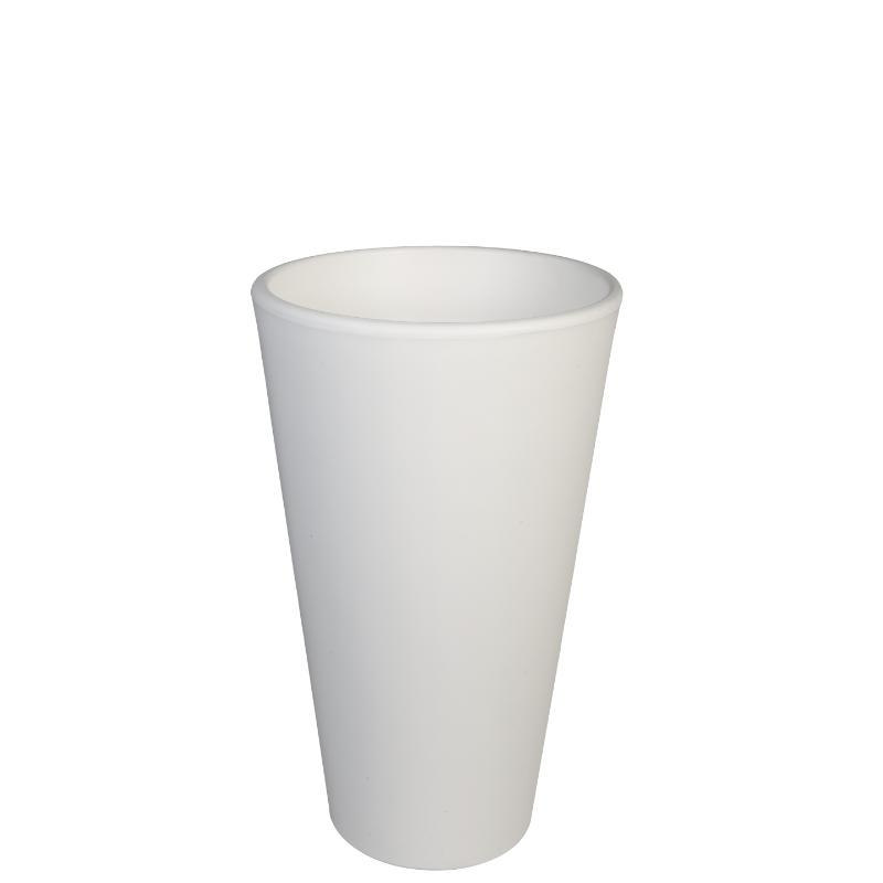 Top Roto Rotary Yuvarlak Saksı 25X40Cm - Beyaz