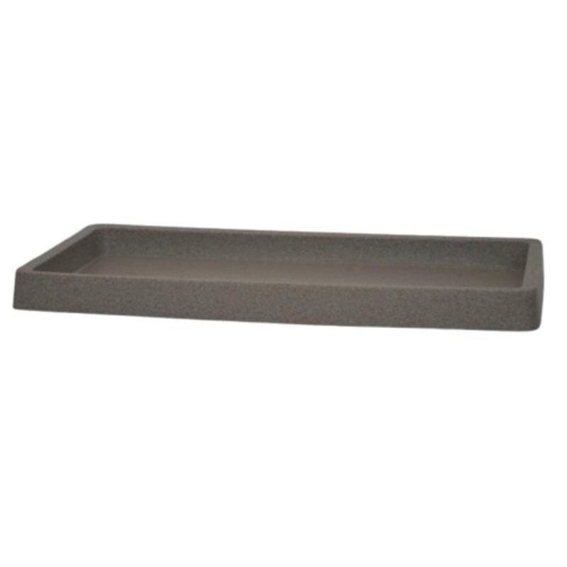 Top Roto Dikdörtgen Saksı Altlığı 80X40Cm 80P - Taş