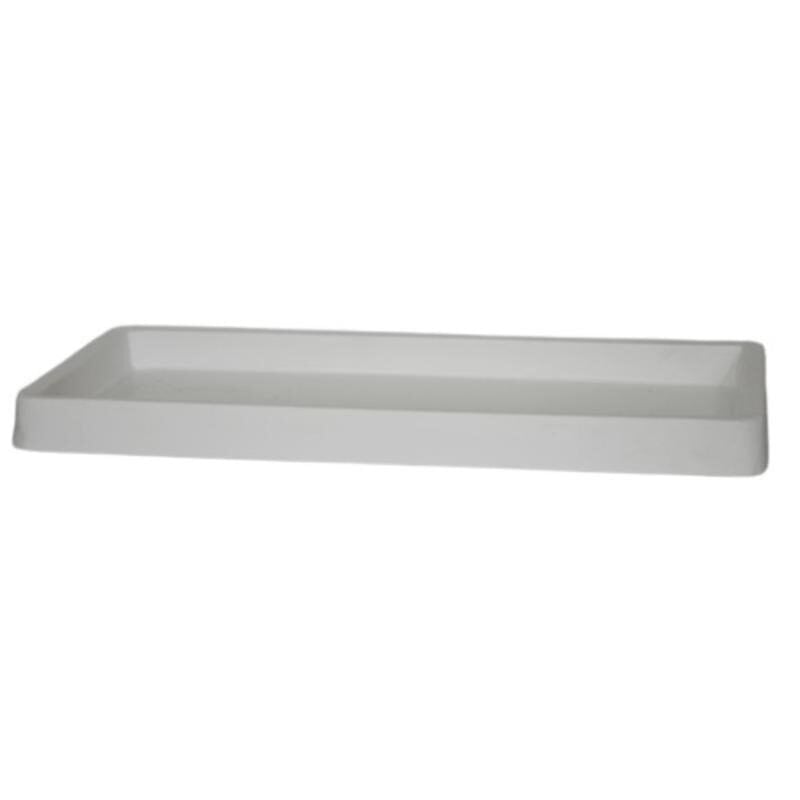 Top Roto Dikdörtgen Saksı Tabağı 80X40Cm 80P - Beyaz