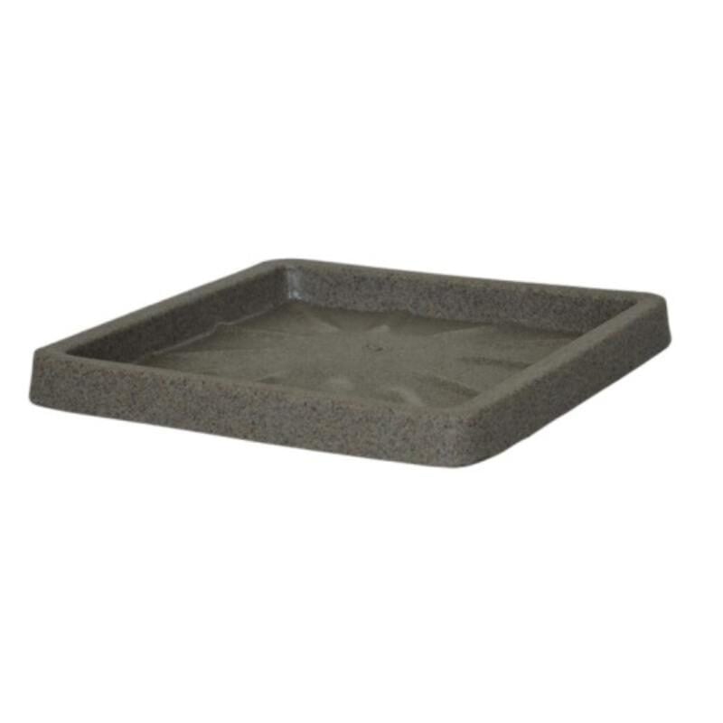 Top Roto Kare Saksı Altlığı 28X28Cm 60P - Taş