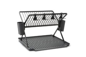 Brabantia Katlanabilir Alüminyum Bulaşık Tezgahı Büyük Koyu Gri 51X42X33Cm