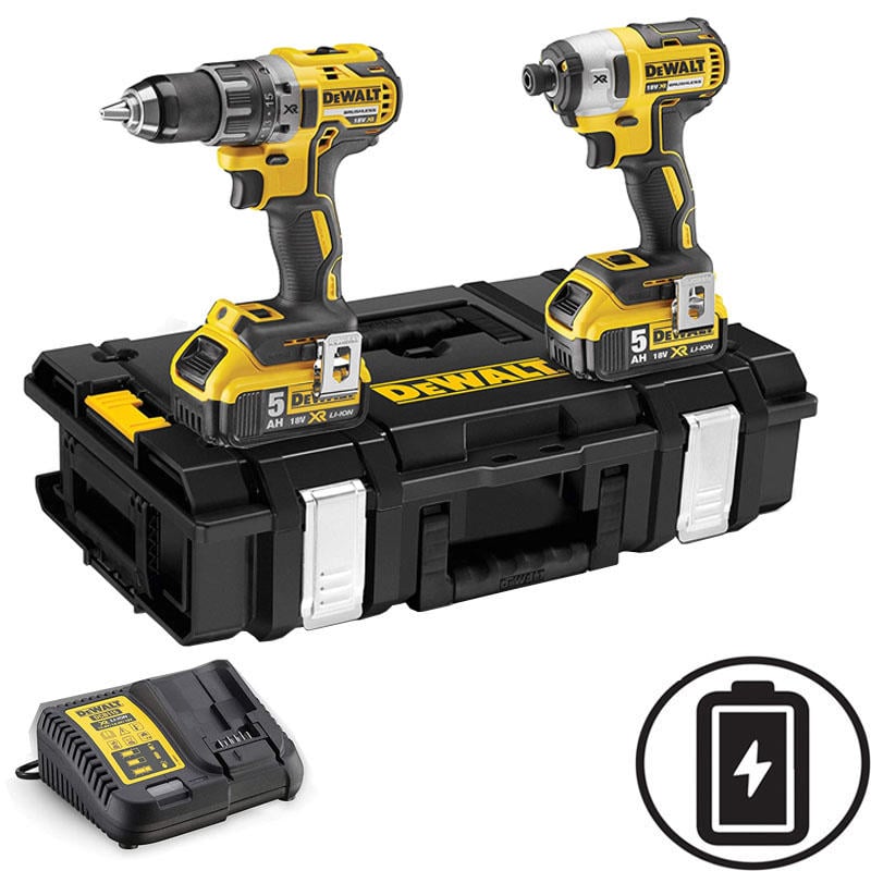 Dewalt Dck266P2-Qw Darbeli Matkap Seti & Darbeli Tornavida 18V 2 Adet 5Ah Akü ve Çanta ile