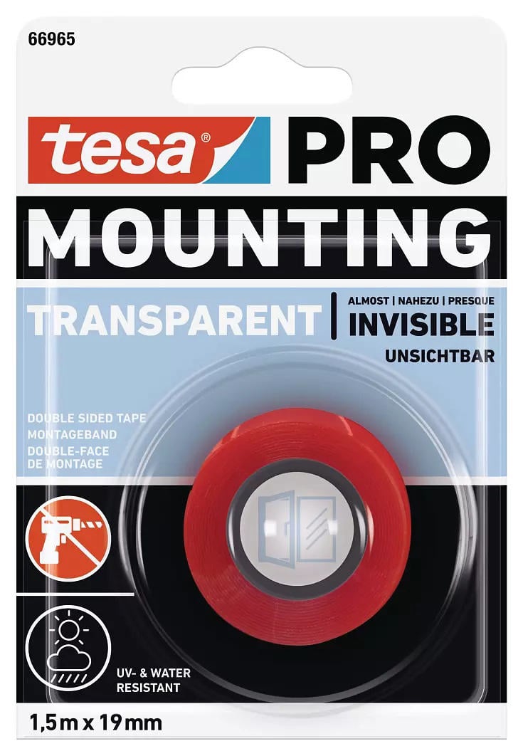 Tesa Pro Çift Taraflı Bant Şeffaf 0,2Mm 1.5Mx19Mm