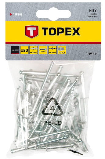 Topex 50 Adet Perçin 4.8 X 12.5Mm