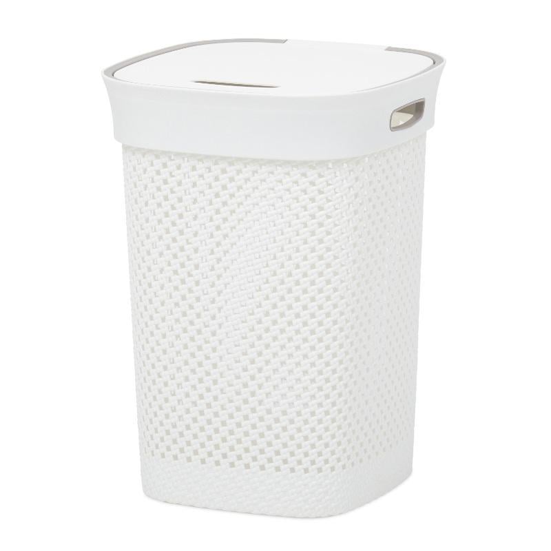 Dea Çamaşır Sepeti Woolly 50L - Beyaz/Gri