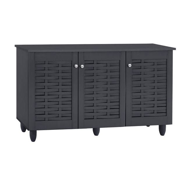 Iggy Hm2211.10 Ayakkabılık Dolabı 3 Kapılı Gri 114Χ34Χ68Cm