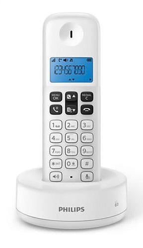 Philips D1611W/Grs Beyaz (Yunan Menüsü) Kablosuz Telefon Hoparlör Dinleme, Aydınlatmalı Ekran ve 50 Hafıza