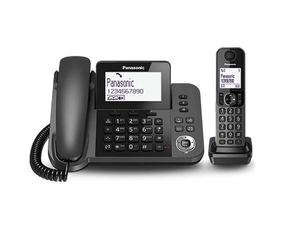Panasonic Tgf310Exm CID ve S/P Özellikli Kablolu & Kablosuz Telefon Siyah