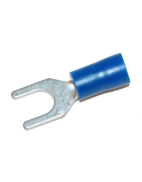 Sas Çatal Kablo Ucu Mavi 4Mm 100 Adet