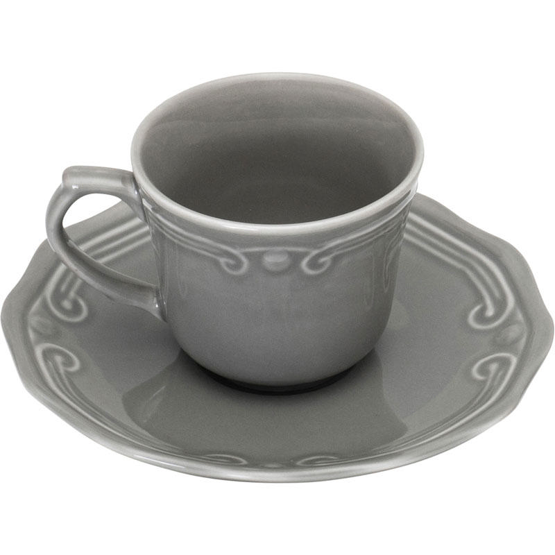 Athenee Fincan ve Tabak 200Ml Gri